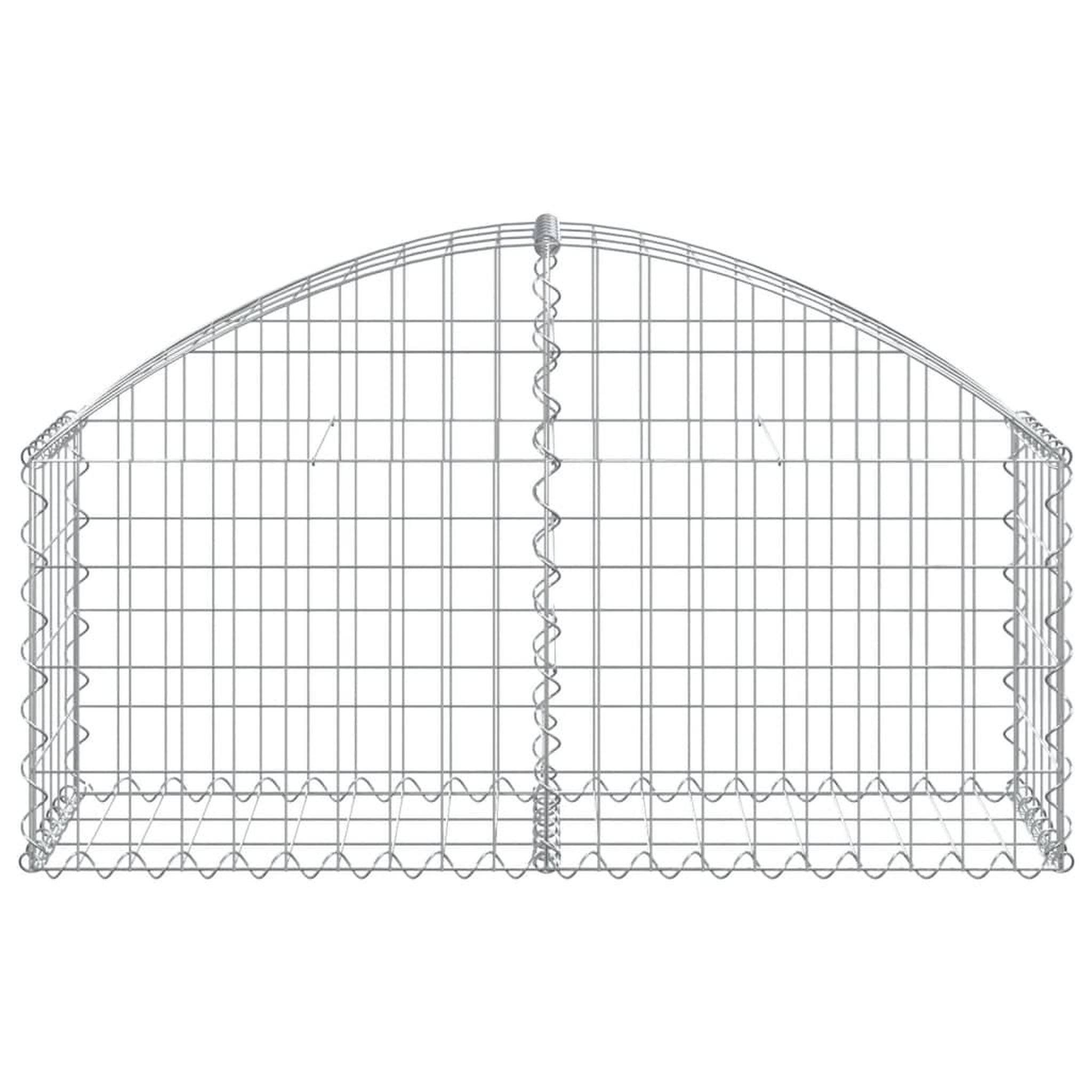 Voir la diapositive 3 : VIDAXL Panier de gabions arque 100x30x40/60 cm Fer galvanise