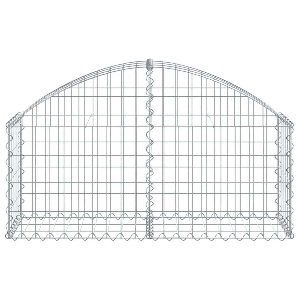 VIDAXL Panier de gabions arque 100x30x40/60 cm Fer galvanise