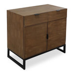 Paris Prix Commode 2 Tiroirs & 2 Portes  Bolta  79cm Chêne Clair
