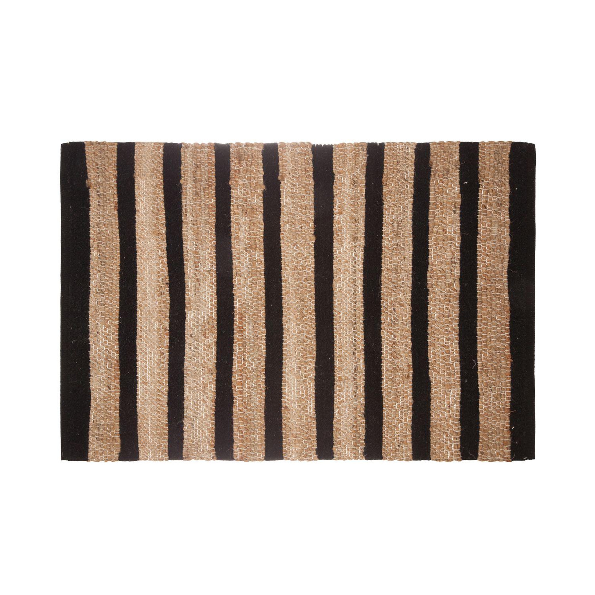 ATMOSPHERA Tapis en jute naturel rayures box