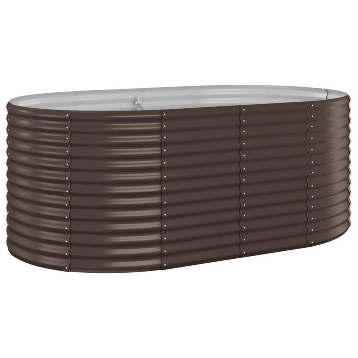 VIDAXL Lit sureleve de jardin Acier enduit de poudre marron