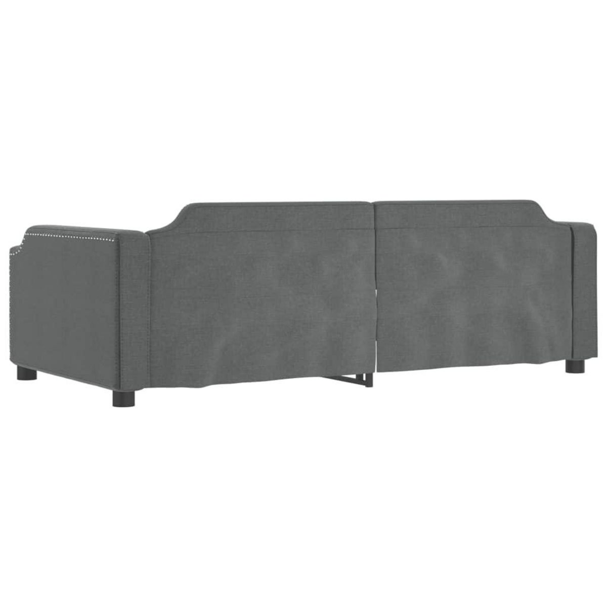 VIDAXL Lit de repos gris fonce 100x200 cm tissu