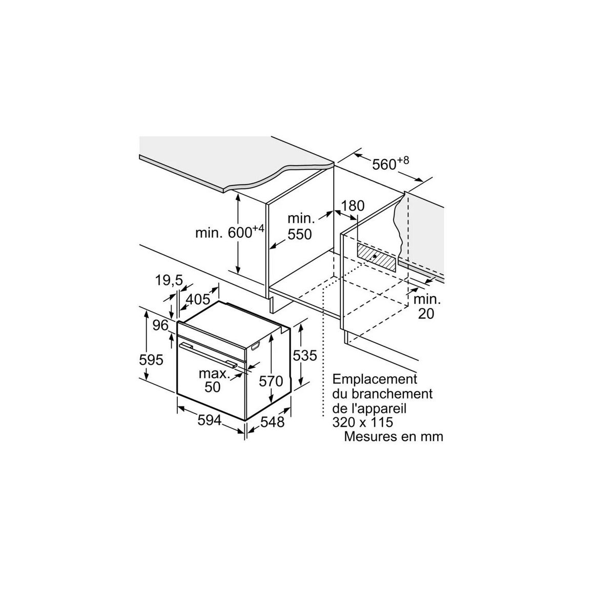 Neff Four intégrable multifonction 71l 60cm pyrolyse inox - B2ACJ7AN3F