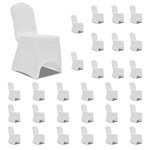 VIDAXL Housses elastiques de chaise Blanc 30 pcs