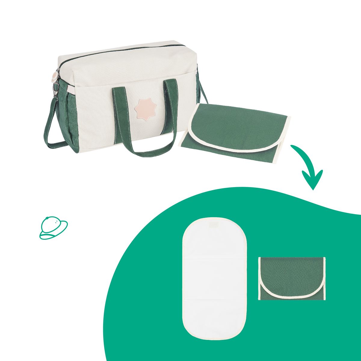 BADABULLE Sac à langer Bowling Safari