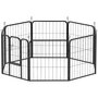 Voir la diapositive 1 : PAWHUT Parc enclos chien modulable pliable 8 panneaux porte verrouillable acier époxy noir