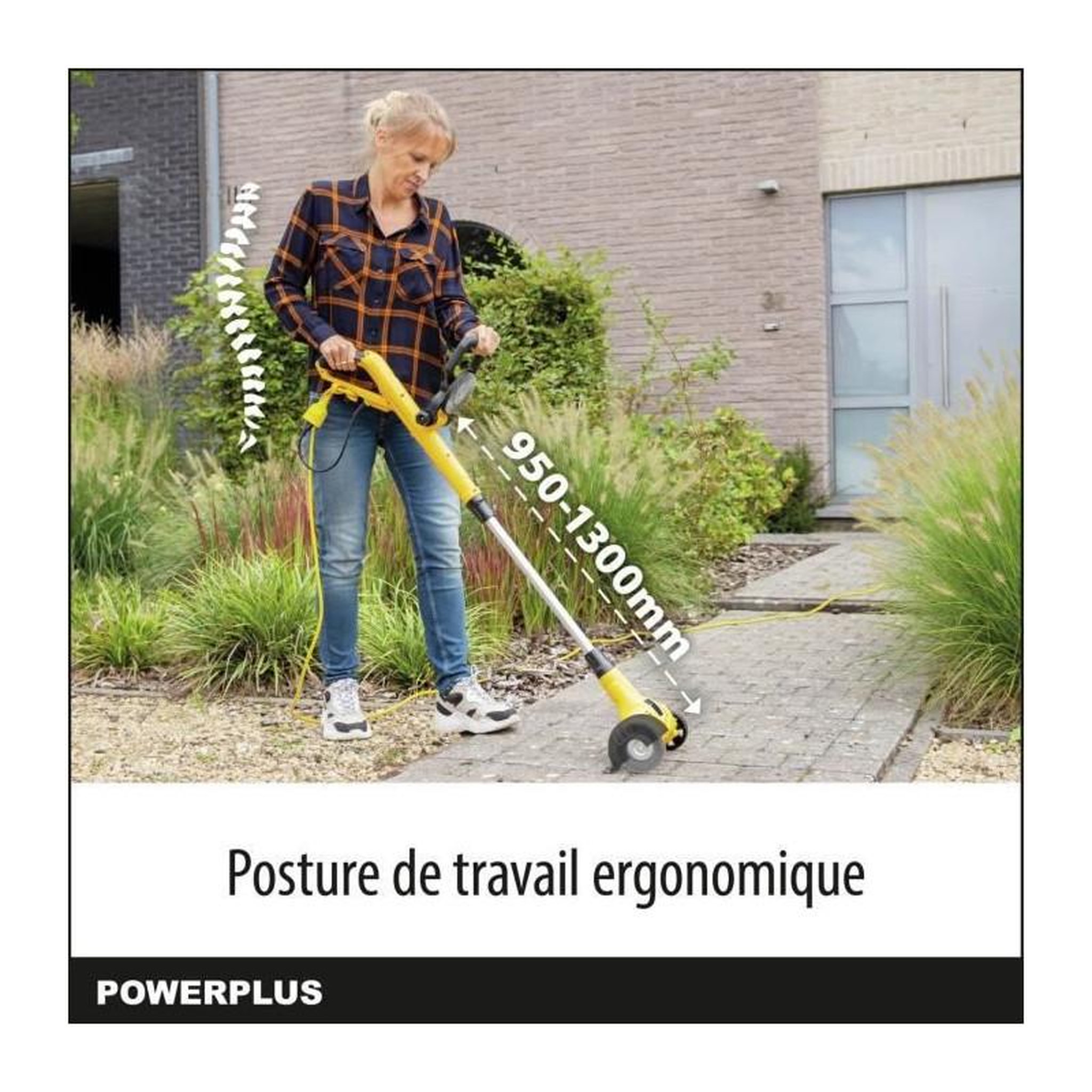 Voir la diapositive 4 : POWERPLUS Désherbeur Téléscopique Électrique Powerplus POWXG6650 - Extracteur de Mauvaises Herbes, 400 W, avec Brosse en Nylon et en A