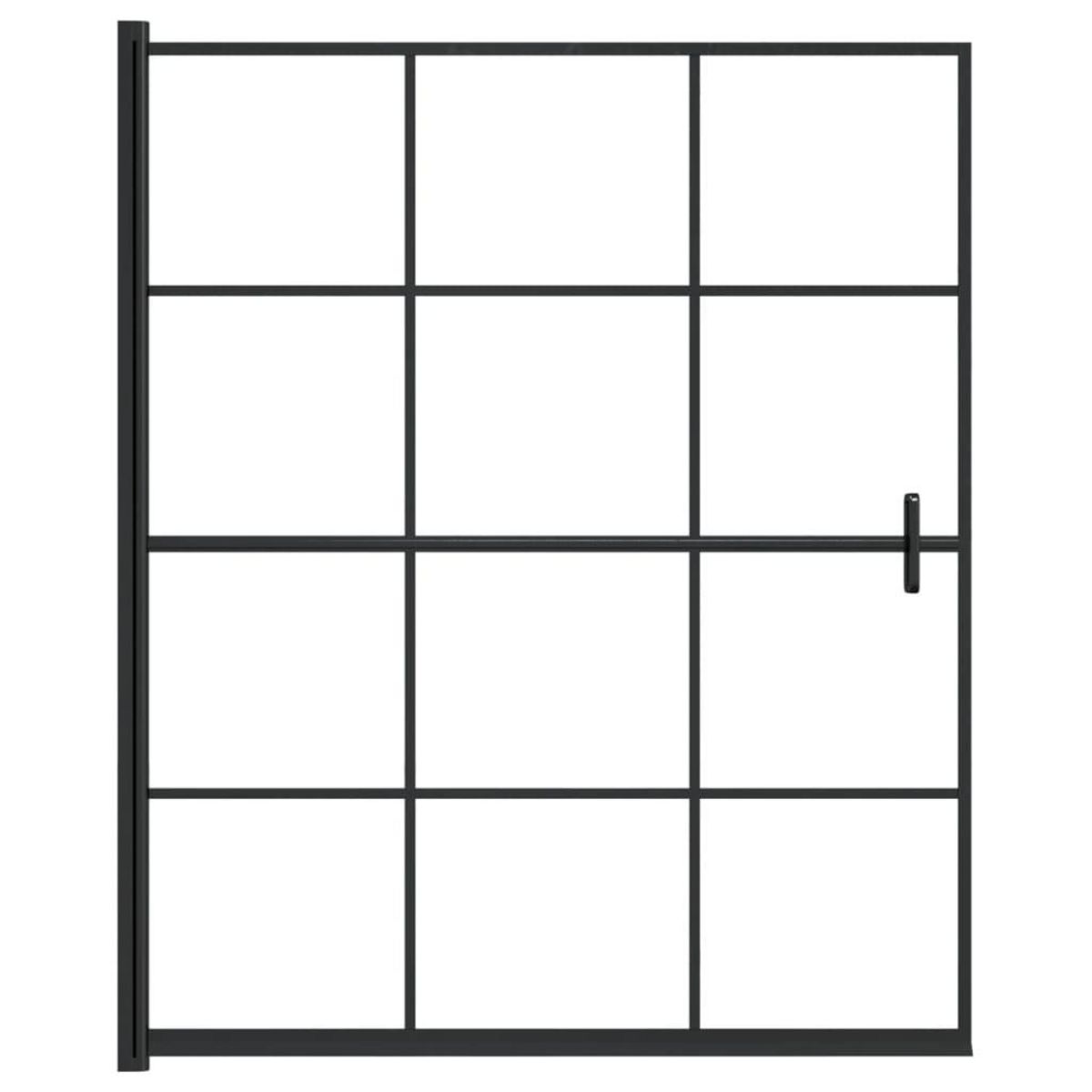 VIDAXL Cabine de douche ESG 116x140 cm Noir