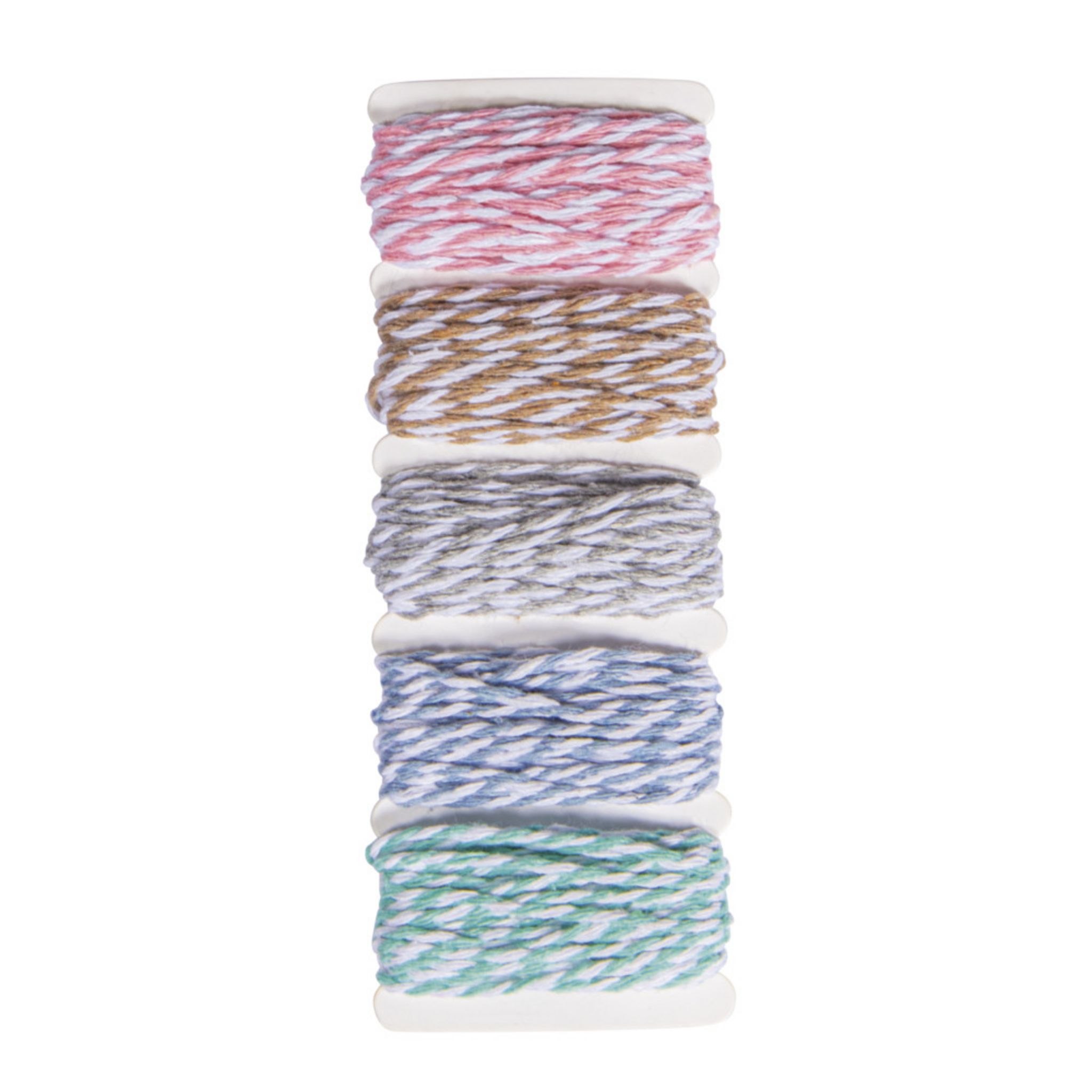 Rayher Ficelle de boulanger Mix, pastel, 5  couleurs chaque 4m, 20m