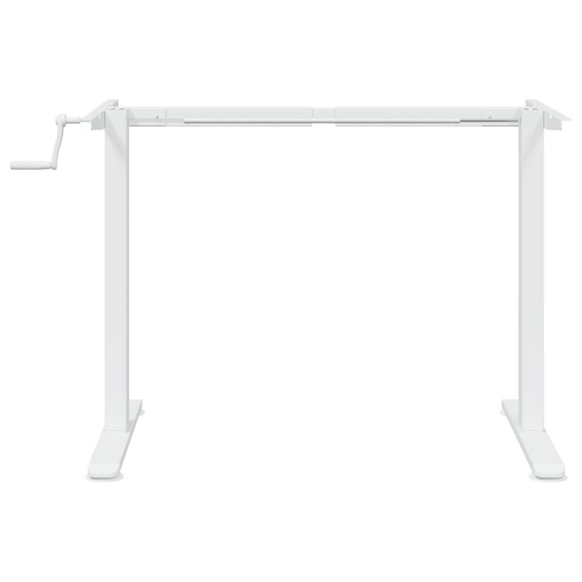 VIDAXL Cadre de bureau debout blanc (94-135)x60x(70-114) cm acier