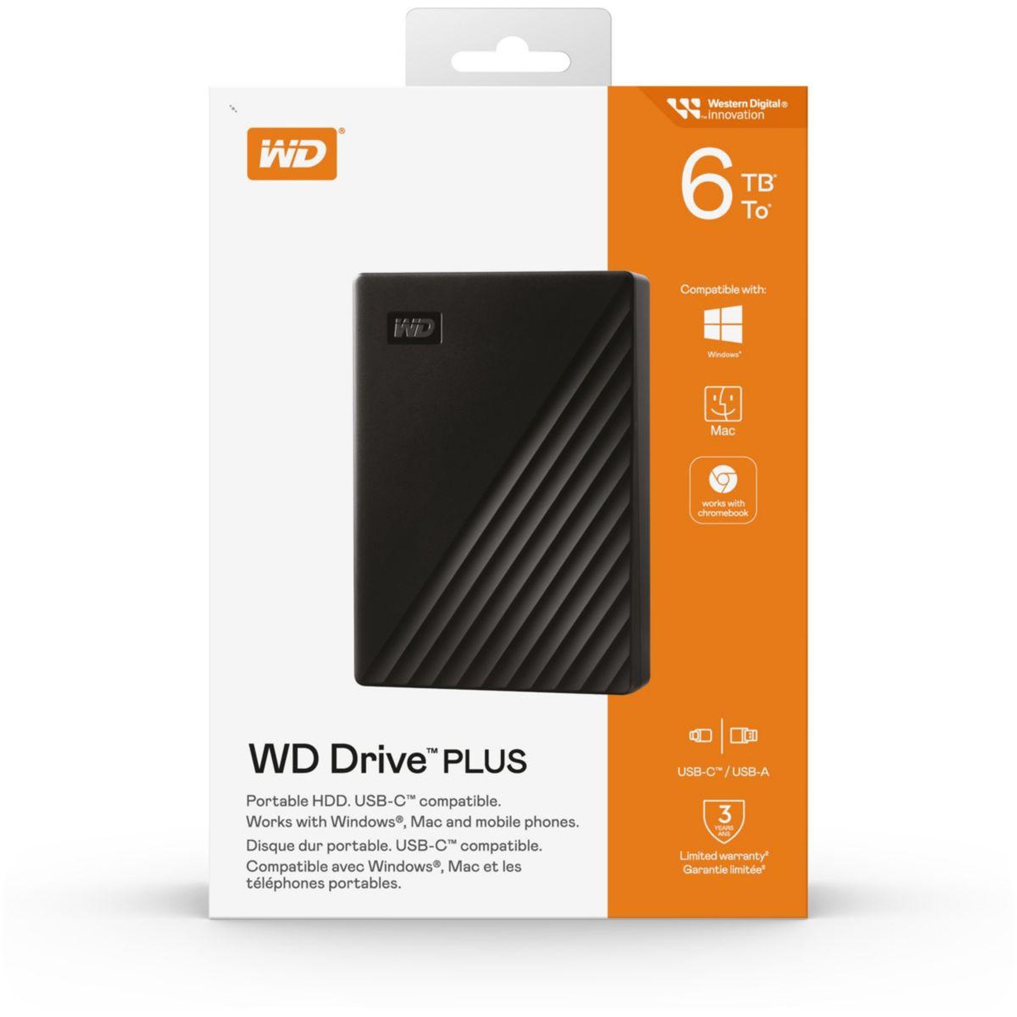 Western Digital Disque dur externe drive plus 6tb