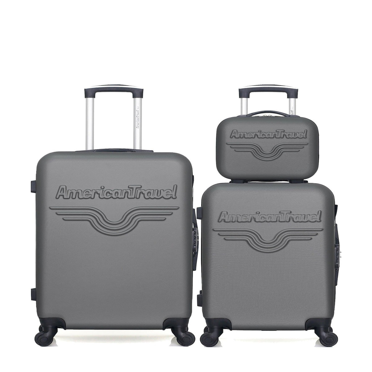 AMERICAN TRAVEL AMERICAN TRAVEL - Lot de 3 - Valise weekend, valise cabine et vanity CHELSEA
