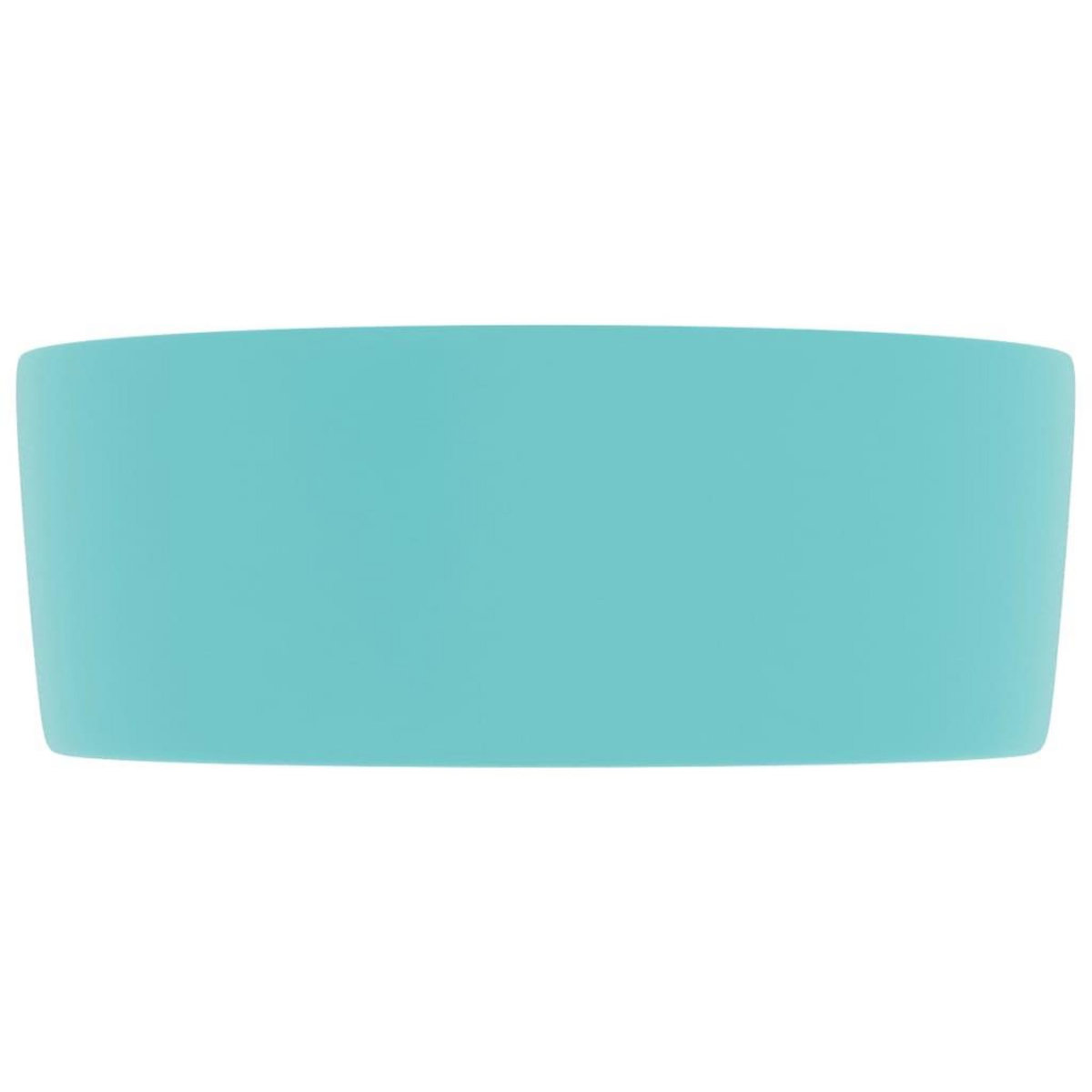 VIDAXL Lavabo rond de luxe Vert clair mat 40x15 cm Ceramique