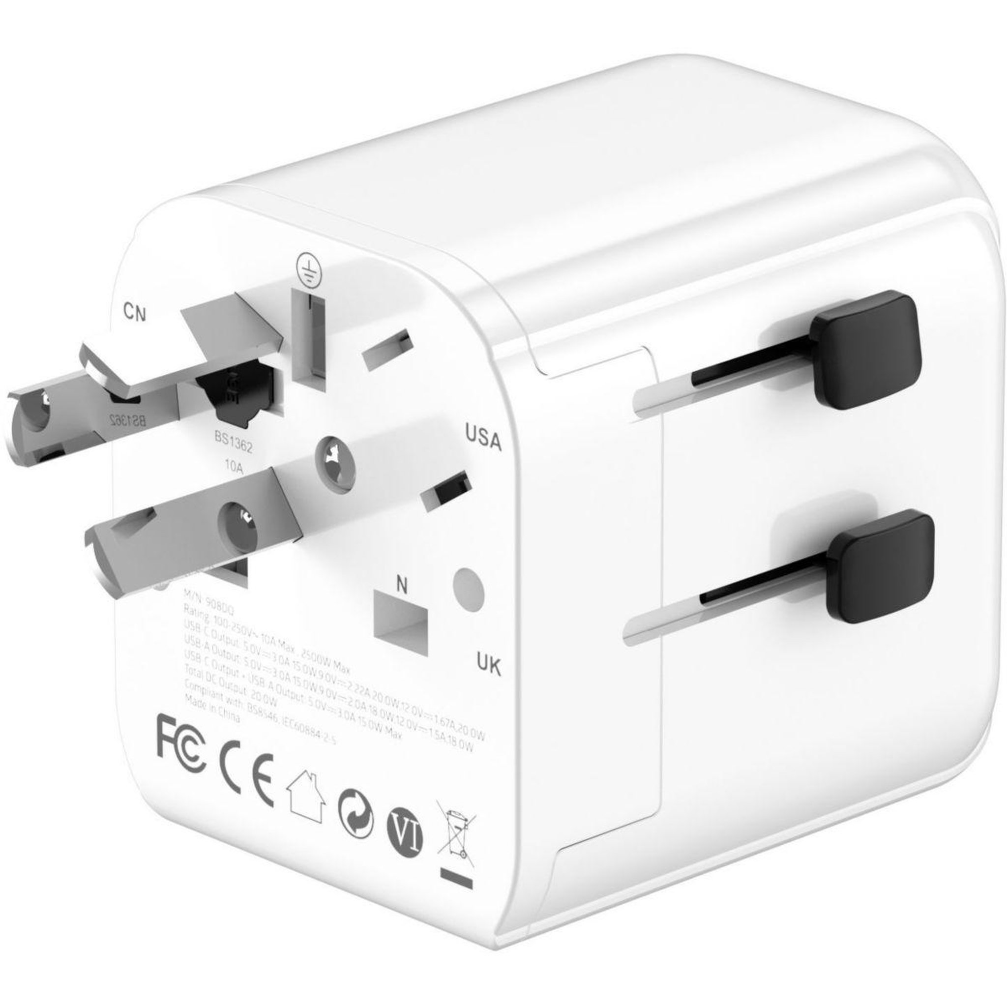 Voir la diapositive 5 : ESSENTIEL B Adaptateur de voyage europe vers monde 20w