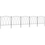 Voir la diapositive 1 : OUTSUNNY Lot de 5 clôtures de jardin décoratives en métal avec ornements - dim. totales 305L x 62H cm - noir