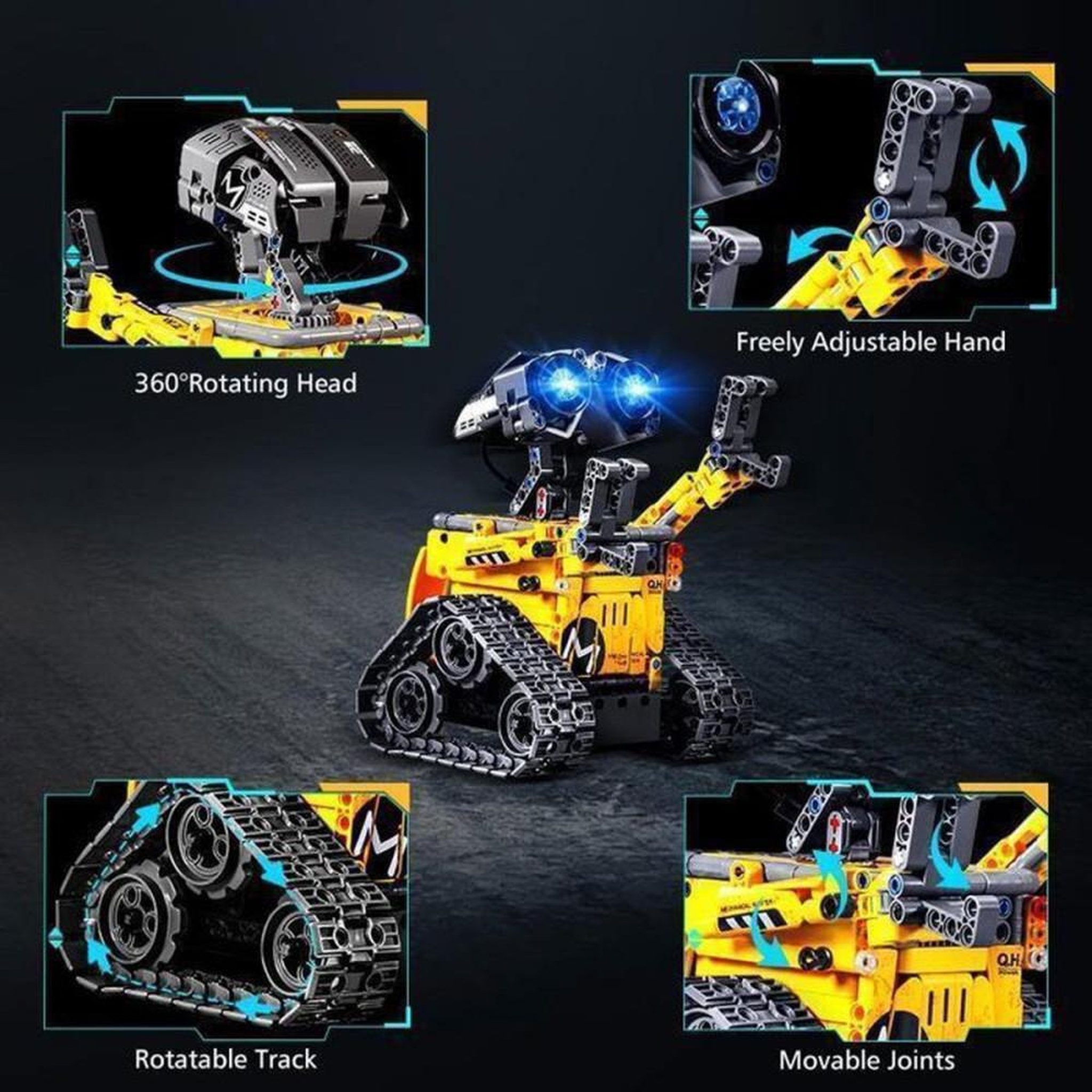 Voir la diapositive 6 : Kit de construction robot RC 3 en 1 Technic 520 pièces avec application et télécommande 2,4 GHz