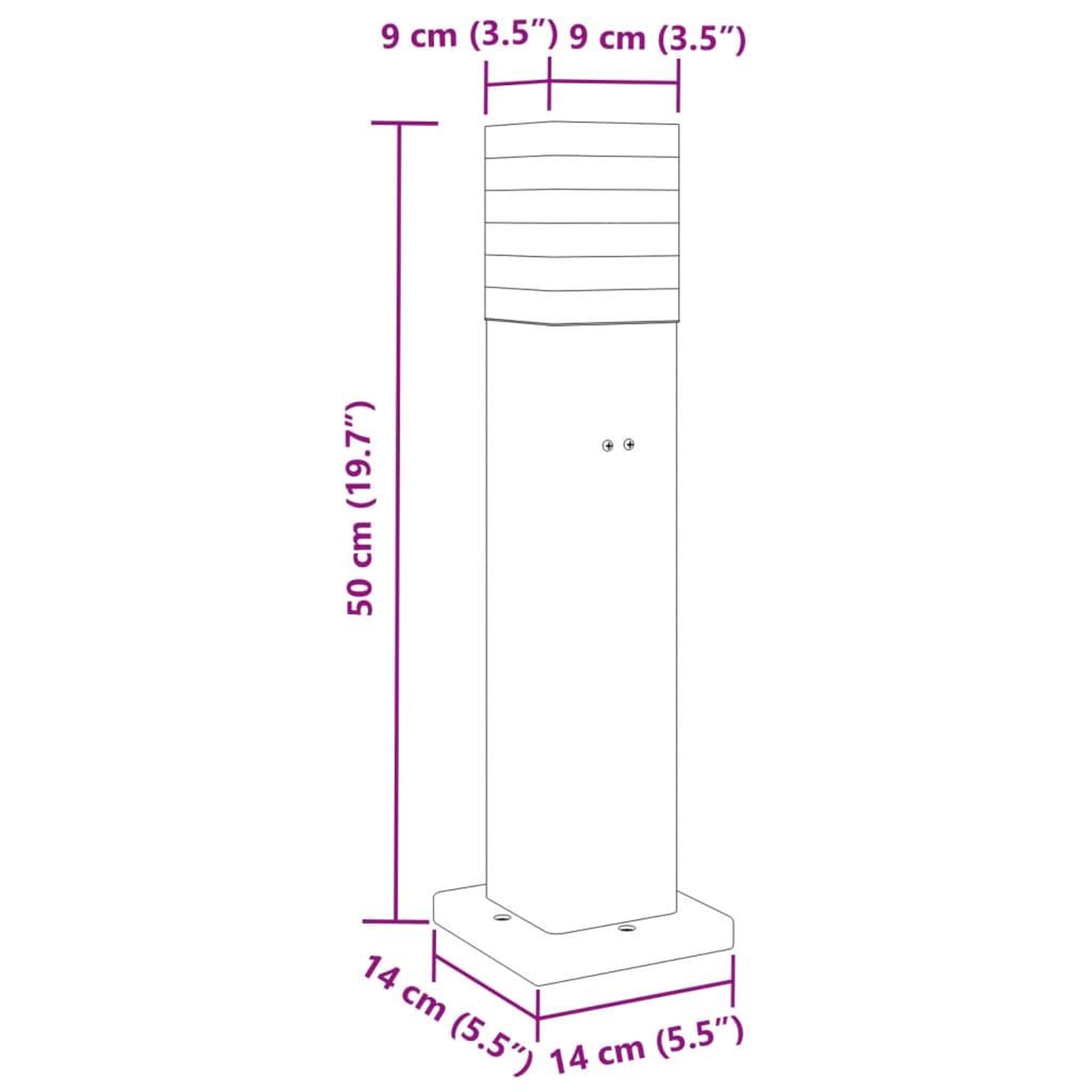 Voir la diapositive 6 : VIDAXL Lampadaires d'exterieur avec sortie 3 pcs noir 50 cm aluminium
