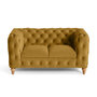 Voir la diapositive 1 : LISA DESIGN Walter - canapé 2 places chesterfield en velours - pieds bois