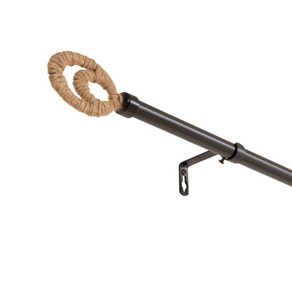 ATMOSPHERA Kit de tringle à rideaux extensible Ellipse - L120 /L210 cm - Métal noir