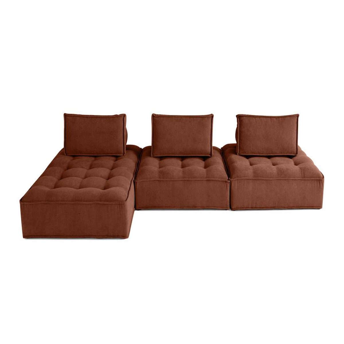 LISA DESIGN Marisol - canapé d'angle modulable 4 places - velours texturé