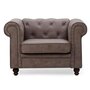 Voir la diapositive 1 : Paris Prix Fauteuil Design  Chesterfield  110cm Marron Vintage