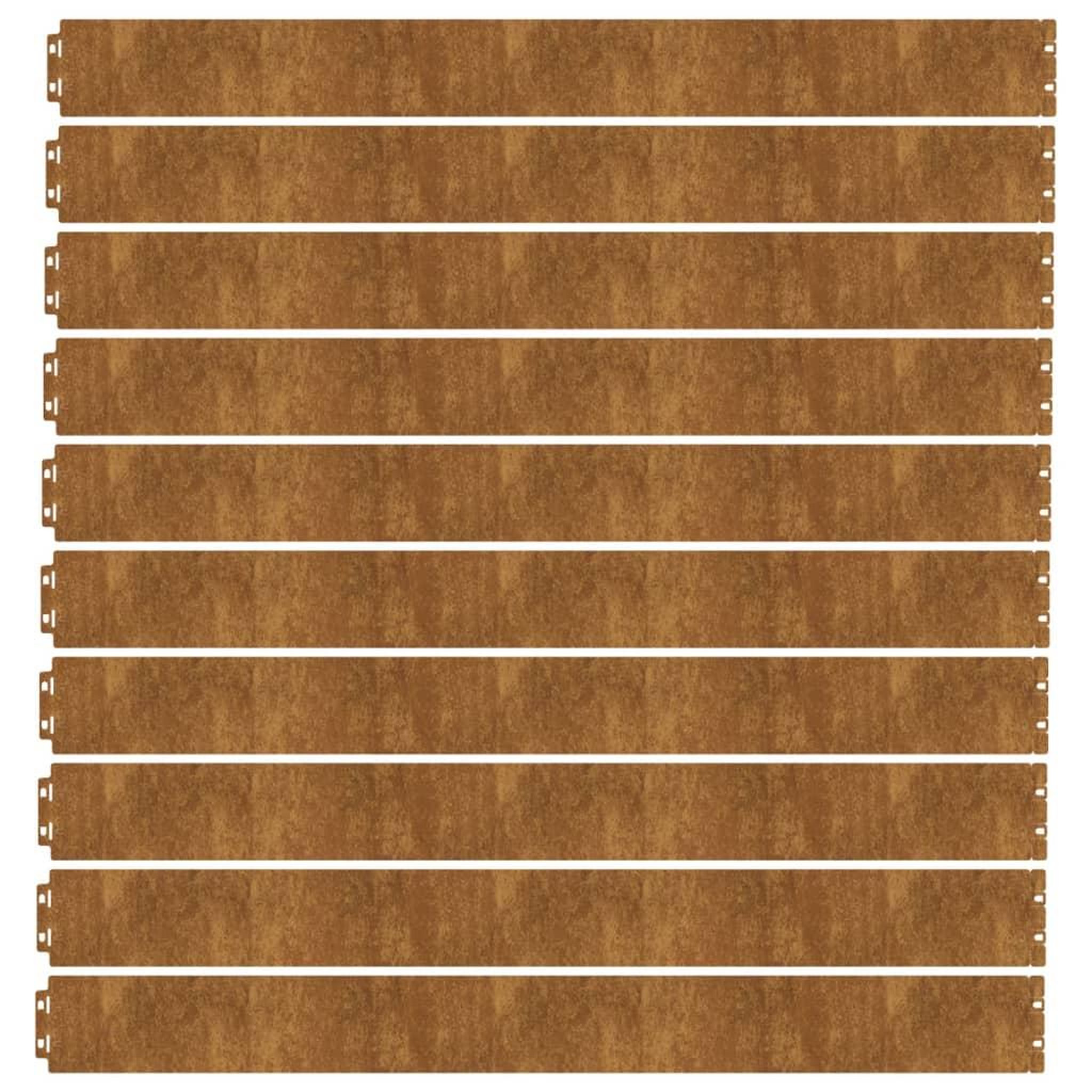 Voir la diapositive 4 : VIDAXL Bordures de pelouse 10 pcs 10x103 cm acier corten flexible