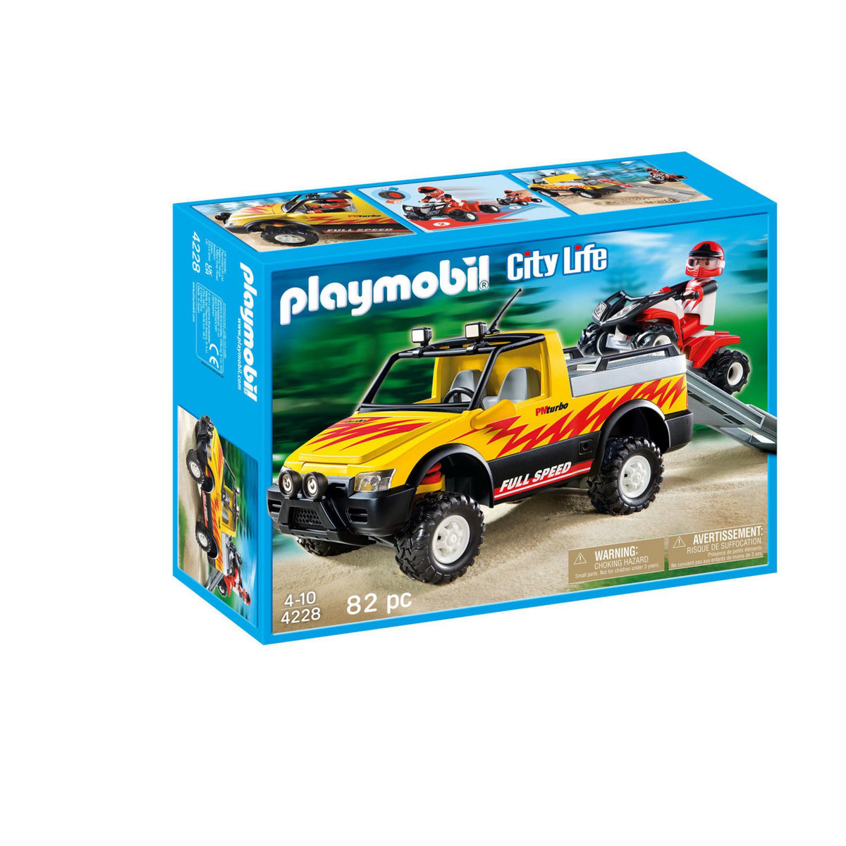 PLAYMOBIL 4228 Pick up et Quad