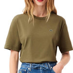 Lacoste T-shirt Kaki Femme Lacoste TF7215. Coloris disponibles : Vert