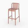 Voir la diapositive 6 : Rendez vous déco Lot de 2 chaises de bar de jardin 76 cm en plastique terracotta-Duli