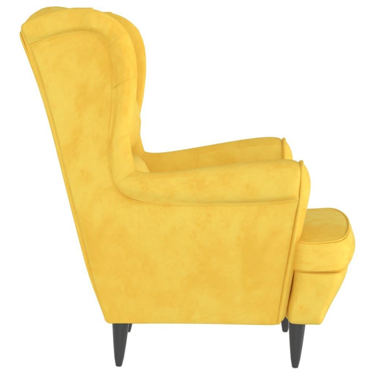 VIDAXL Fauteuil jaune moutarde velours