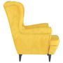 Voir la diapositive 4 : VIDAXL Fauteuil jaune moutarde velours