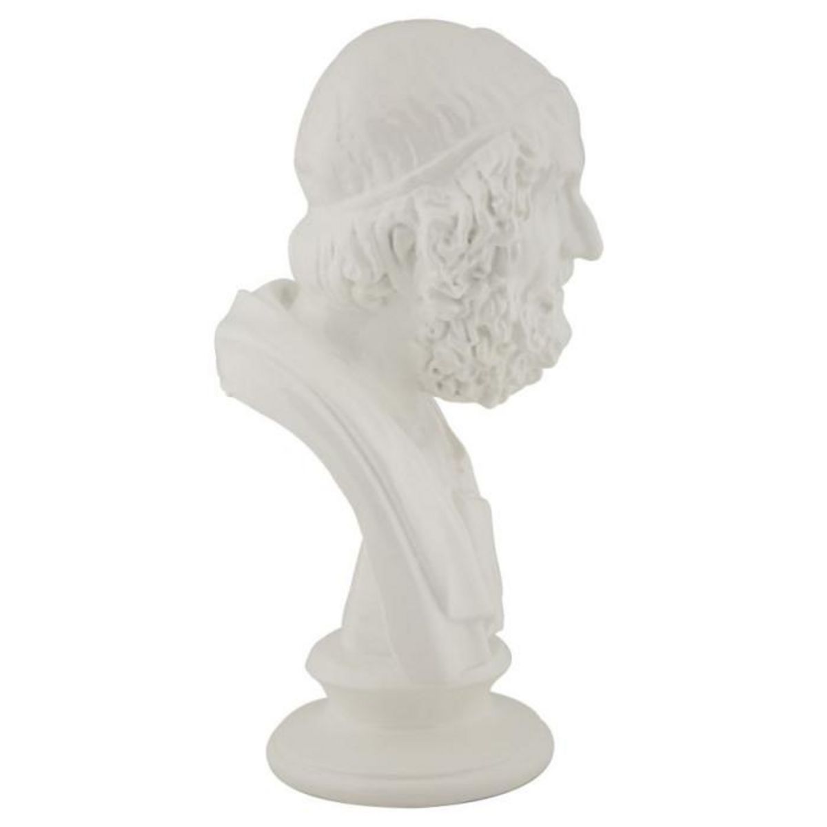 Paris Prix Buste Homme en Résine  Sage  25cm Blanc