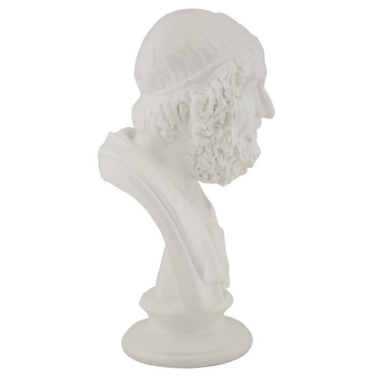 Paris Prix Buste Homme en Résine  Sage  25cm Blanc