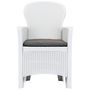 Voir la diapositive 4 : VIDAXL Ensemble de bistro 3 pcs Plastique Blanc Aspect de rotin