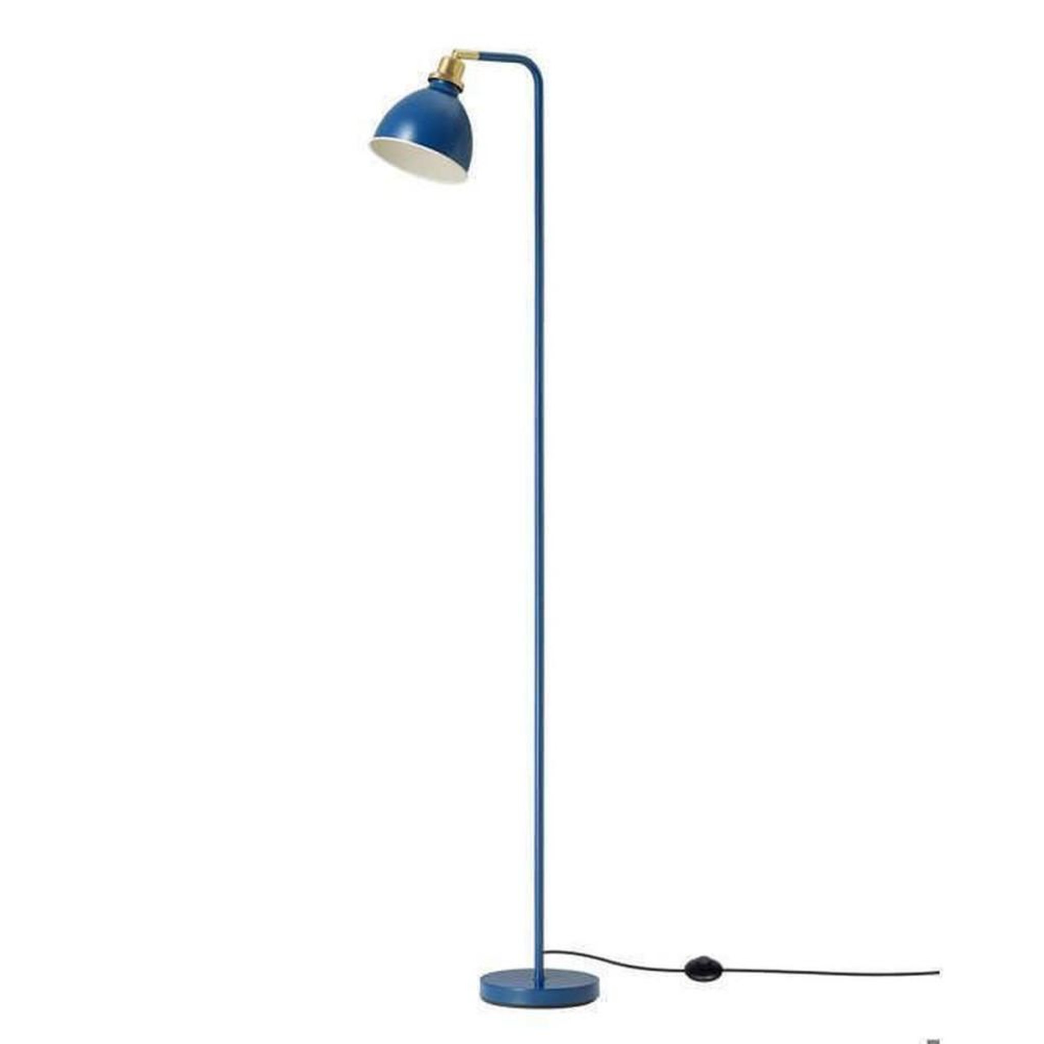 Lampadaire industriel bleu marine 155 cm tête réglable métal E27 LED 2700K