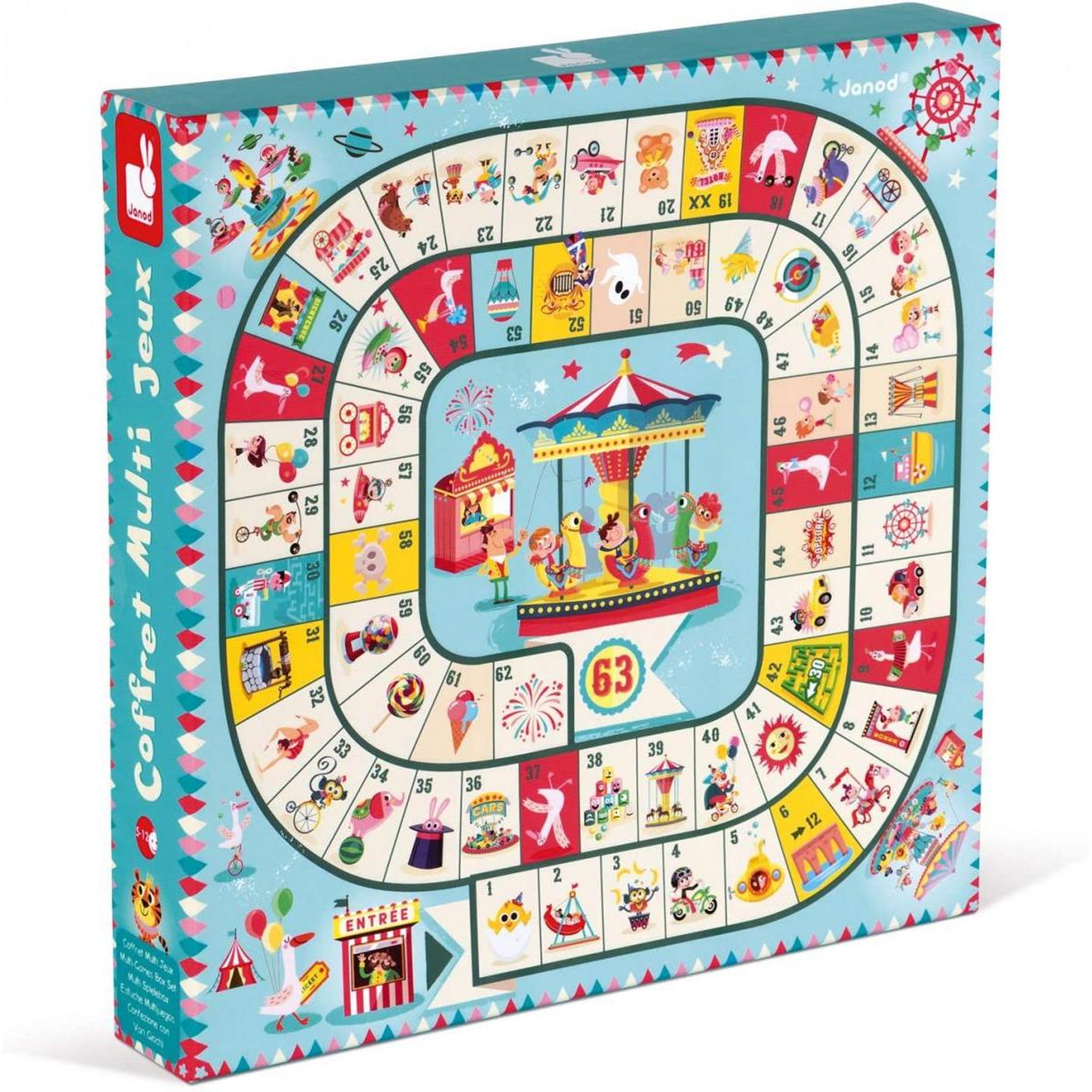 Voir la diapositive 3 : JANOD Coffret multi jeux carrousel