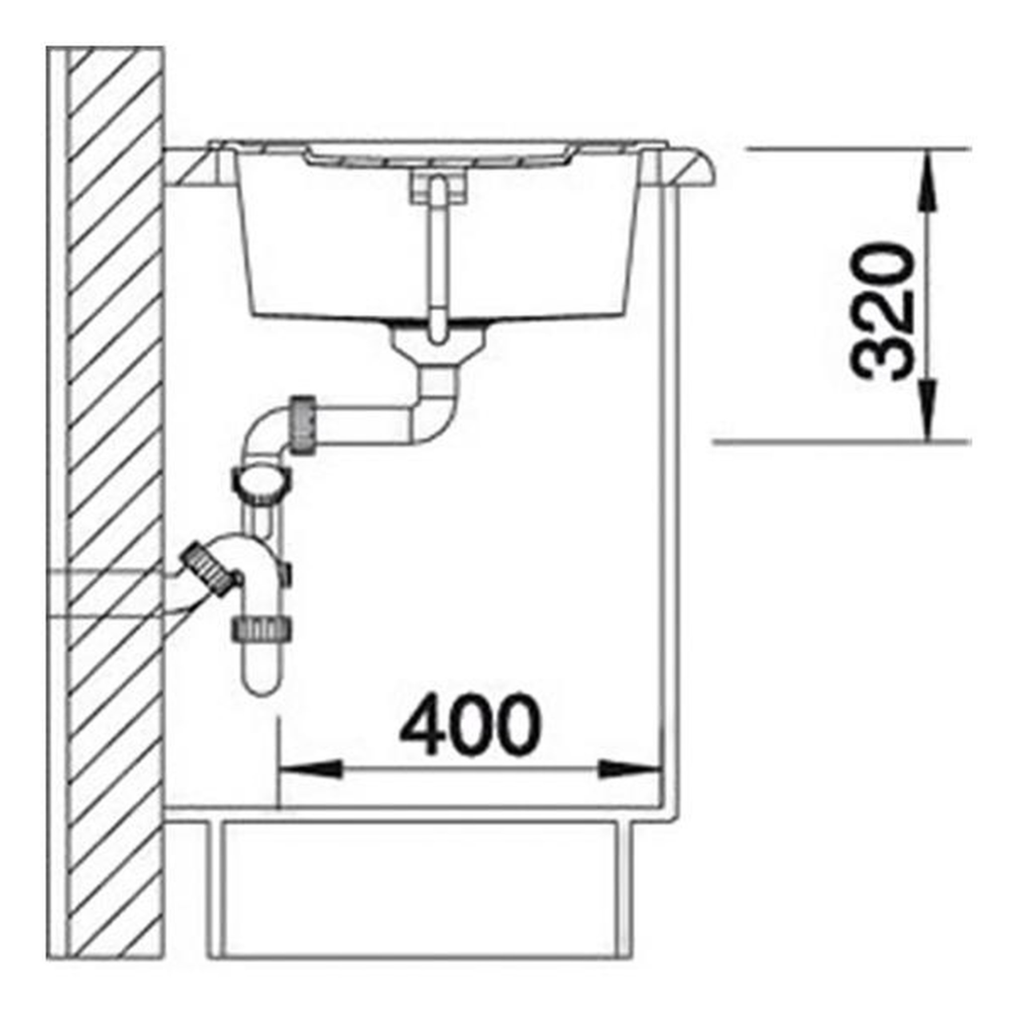 Voir la diapositive 4 : Blanco Evier à encastrer 50cm manuel anthracite avec siphon - 513221