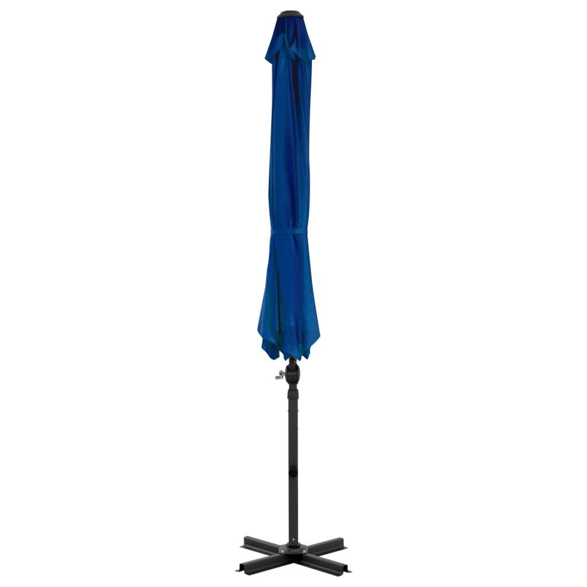 Voir la diapositive 3 : VIDAXL Parasol de jardin en porte-a-faux mat en aluminium bleu azure