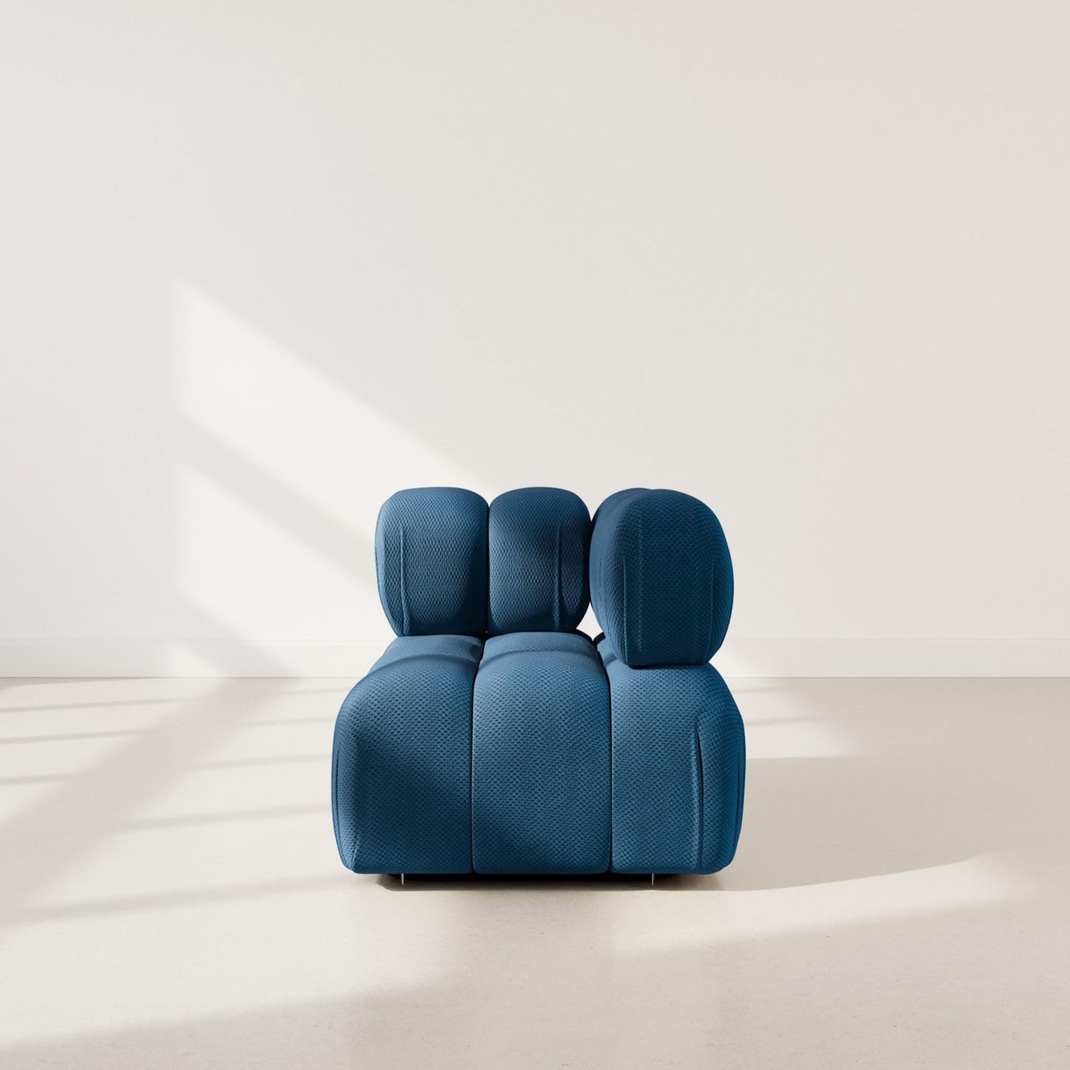 LISA DESIGN Ruby - module d'assise d'angle gauche en velours texturé