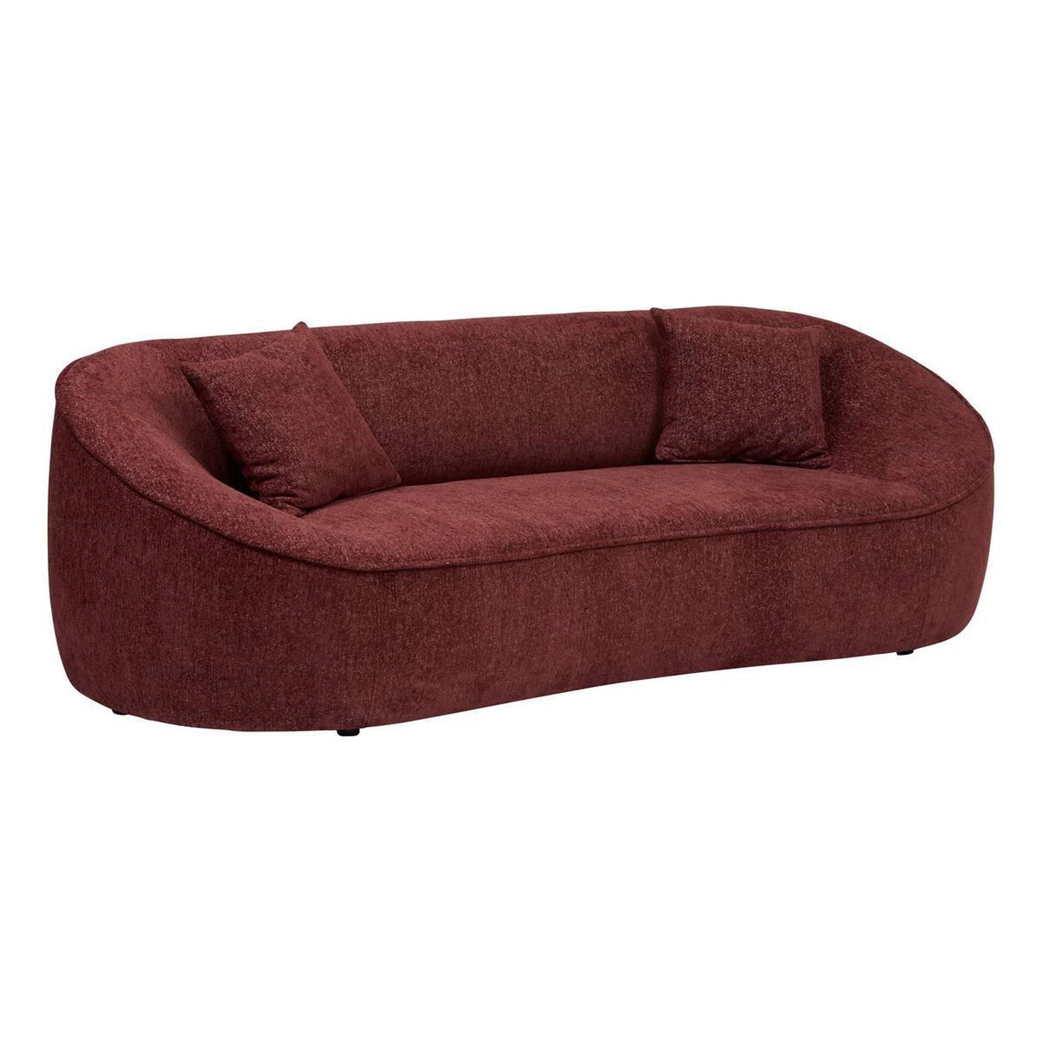 ATMOSPHERA Canapé Droit 3 Places  Ostuni  232cm Bordeaux