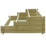 Voir la diapositive 3 : VIDAXL Jardiniere a 3 niveaux 90 x 90 x 35 cm Bois impregne