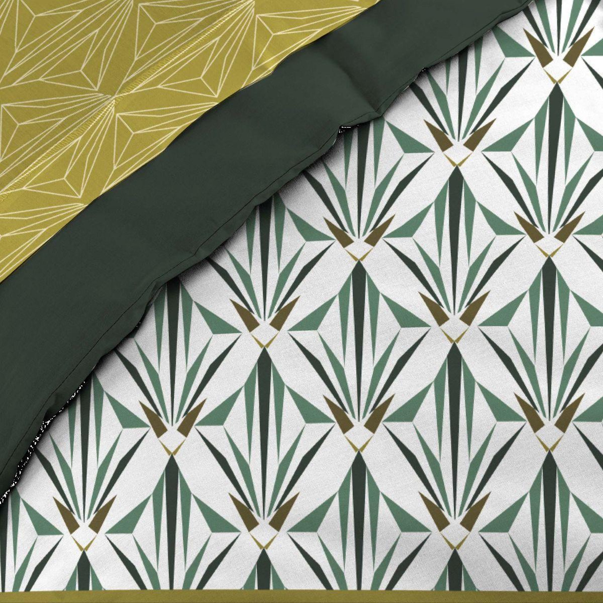 Voir la diapositive 3 : Douceur d'Intérieur Parure de lit 3 pièces  bogota  240x220cm vert