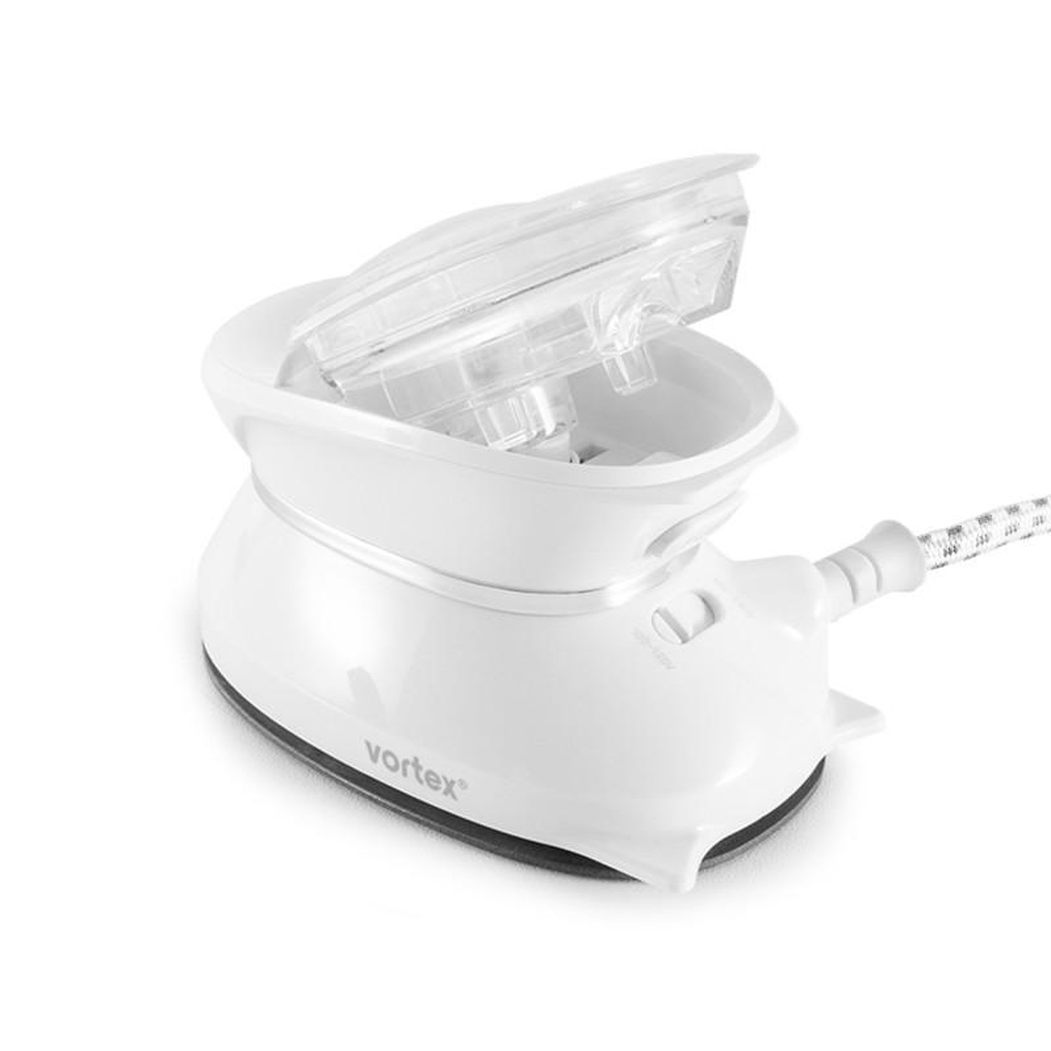 Voir la diapositive 2 : VORTEX Mini fer à repasser vapeur de voyage iron lite white vortex