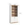 Voir la diapositive 5 : BEST MOBILIER Coventry - étagère - blanc et effet bois - 101x204 cm