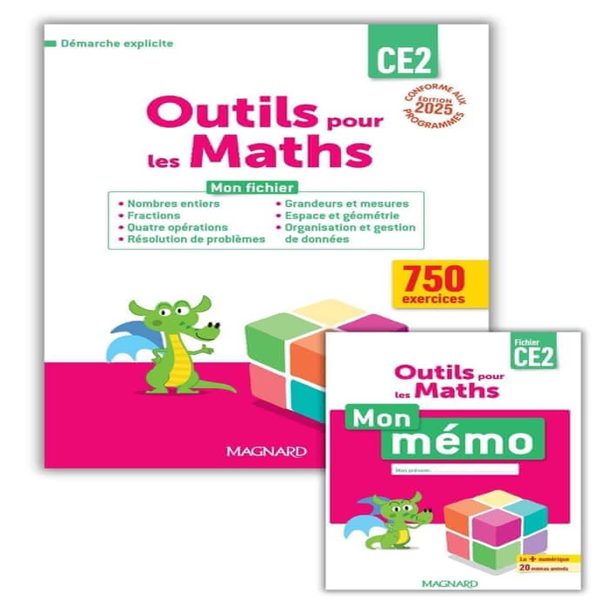 OUTILS POUR LES MATHS CE2. MON FICHIER + MON MEMO, EDITION 2025, Frey-Tournier Marie-Laure