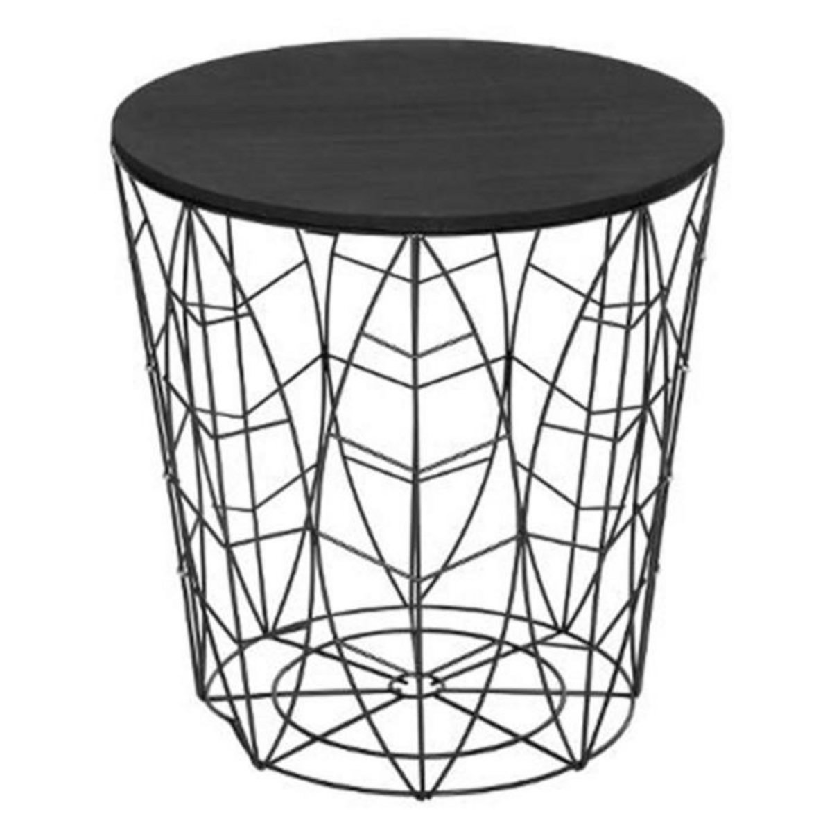 ATMOSPHERA Table d'Appoint Design en Métal  Leaf  41cm Noir
