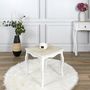Voir la diapositive 6 : Paris Prix Table d'Appoint en Bois  Victoria  45cm Blanc