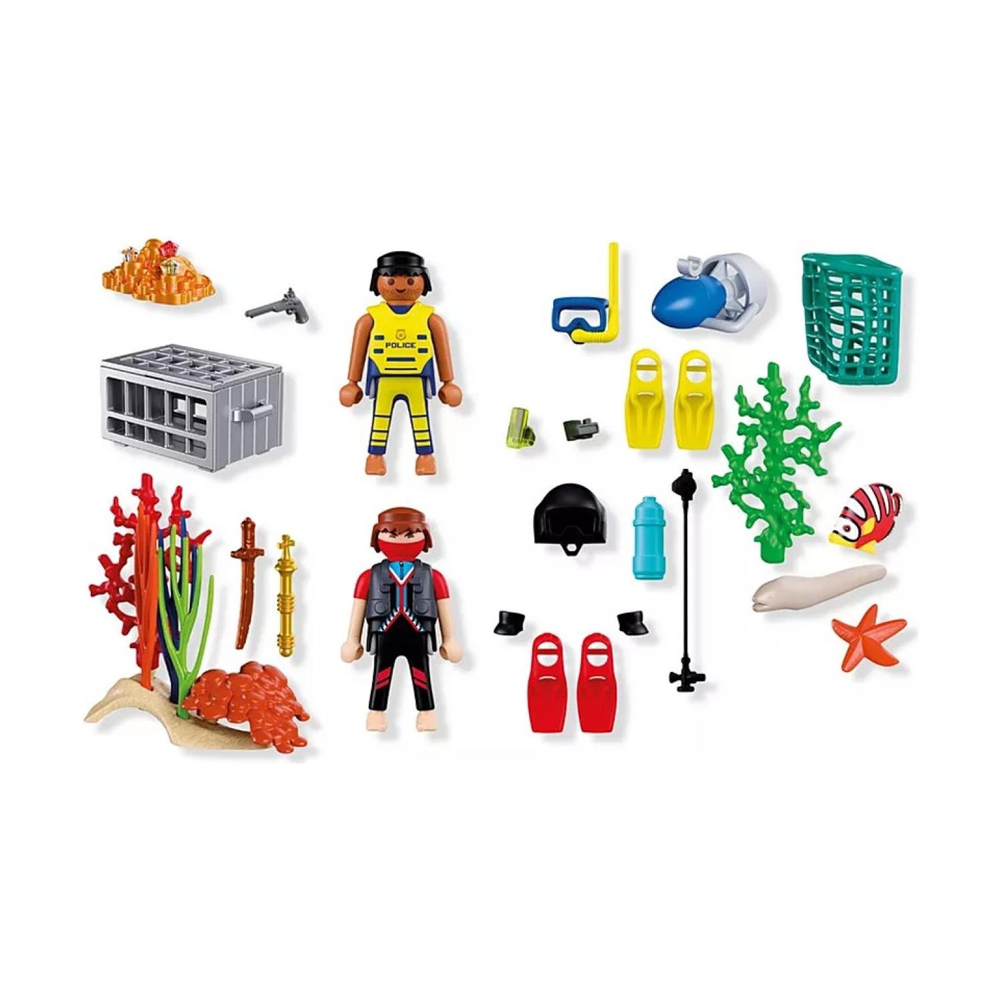 Voir la diapositive 4 : PLAYMOBIL City Action Policiers plongeurs et trésor