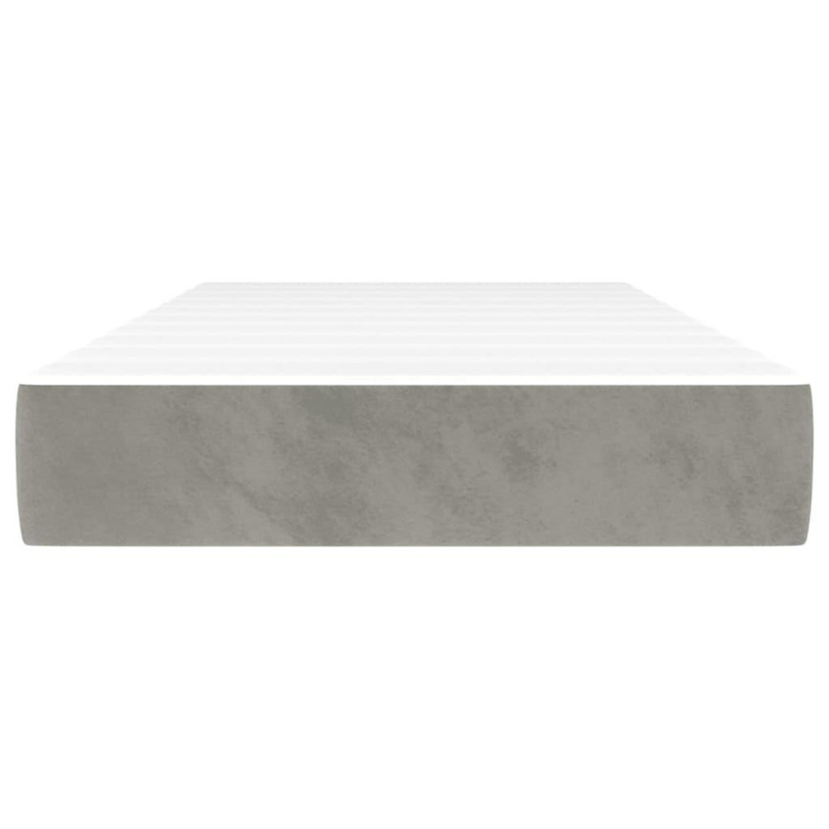 VIDAXL Matelas de lit a ressorts ensaches fermete moyenne Gris clair 90x190x20 cm