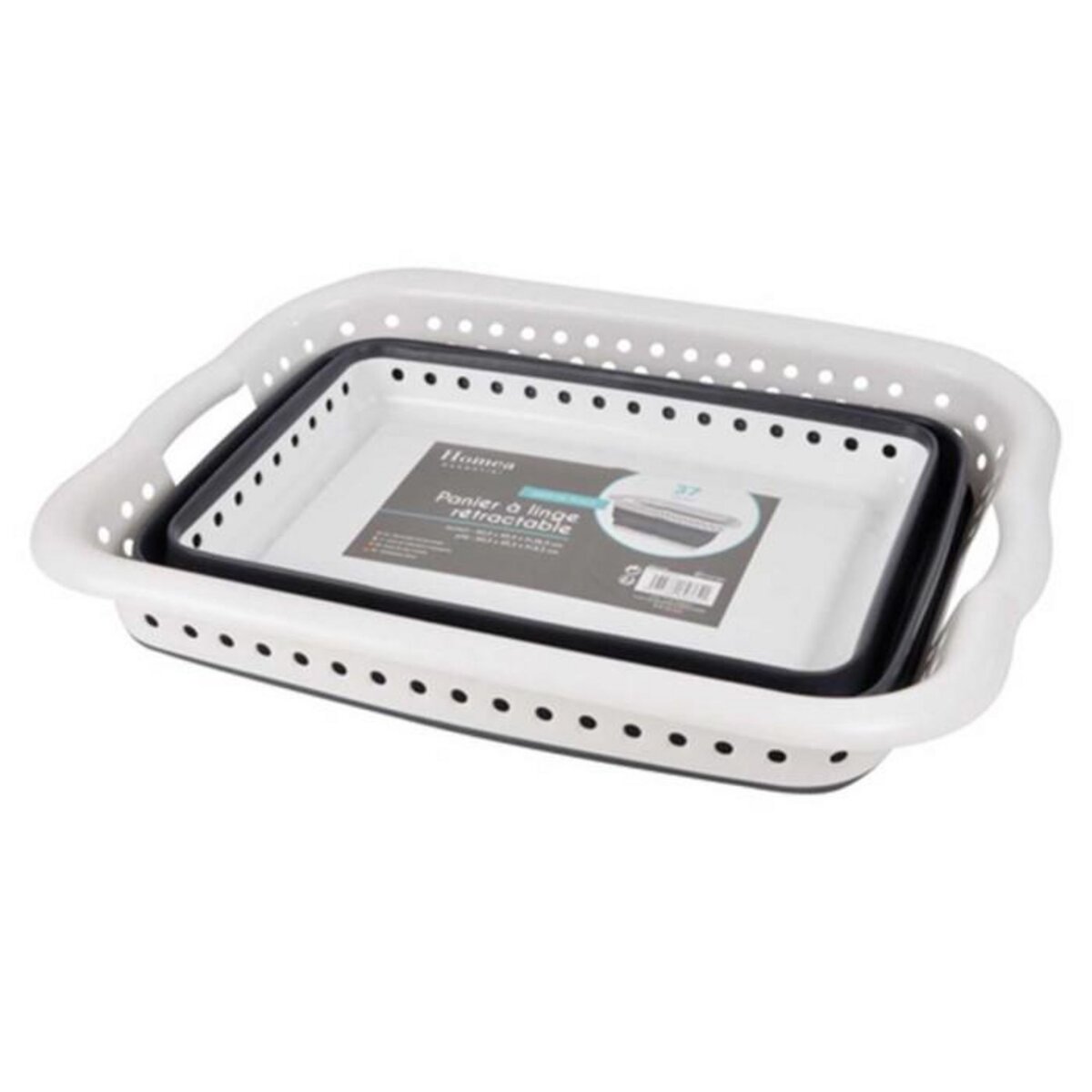 Paris Prix Panier à Linge  Rétractable  37L Anthracite